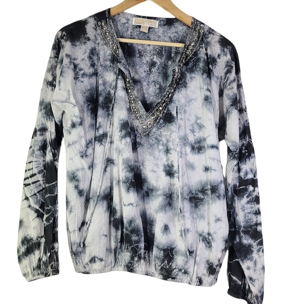 Michael Kors Tie Dye Bedazzled Top Sz‎ small